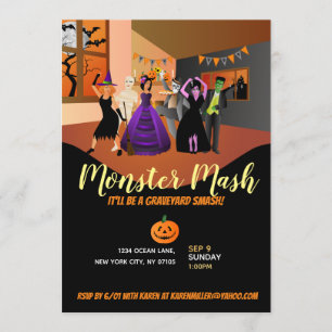 Invitaciones de Mash de Monster