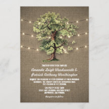 Invitaciones de matrimonio a la luz rústica de rob