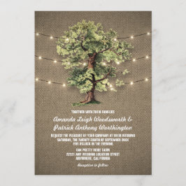Invitaciones de matrimonio a la luz rústica de rob