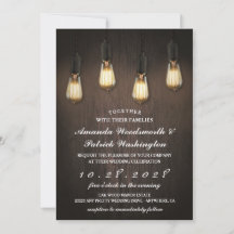 Invitaciones de matrimonio a Moda de luces rustica