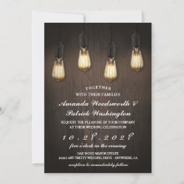 Invitaciones de matrimonio a Moda de luces rustica