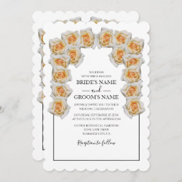 Invitaciones de matrimonio a Rosas Naranjas rusos