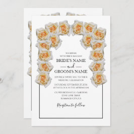 Invitaciones de matrimonio a Rosas Naranjas rusos