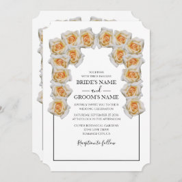 Invitaciones de matrimonio a Rosas Naranjas rusos