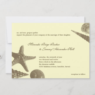 Invitaciones de matrimonio a tesoros de la costa