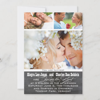 Invitaciones de matrimonio a tipografía fotográfic