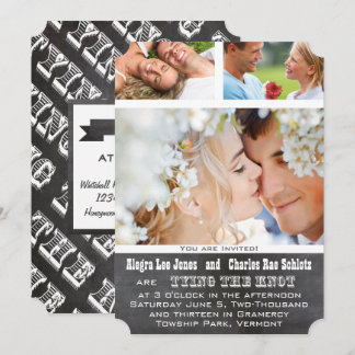 Invitaciones de matrimonio a tipografía fotográfic