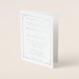 Invitaciones de matrimonio al estilo Art Déco del