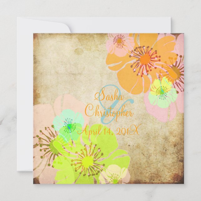 Invitaciones de matrimonio Aloha/Luau (Anverso)