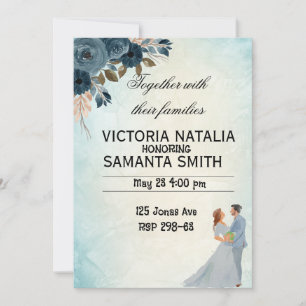 Invitaciones de matrimonio bellamente y personaliz