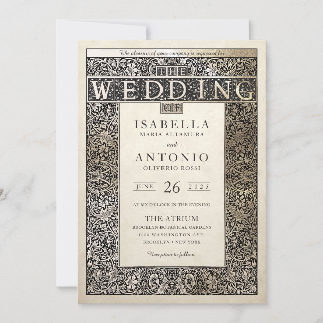 Invitaciones de matrimonio| Colección Champagne Iv (Anverso)