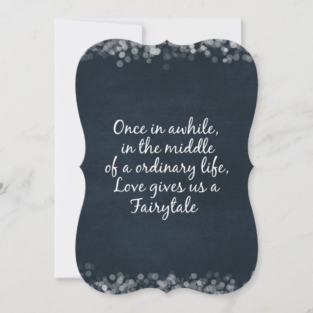 Invitaciones de matrimonio con cita de amor (Anverso)
