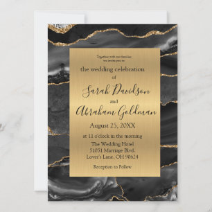 Invitaciones de matrimonio con Relieve metalizado