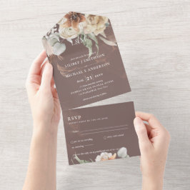 Invitaciones de matrimonio con RSVP | BOHO Pampas 