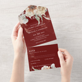 Invitaciones de matrimonio con RSVP | BOHO Pampas 