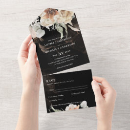Invitaciones de matrimonio con RSVP | BOHO Pampas 