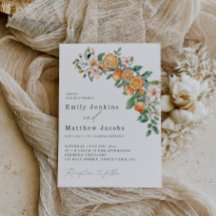 Invitaciones de matrimonio con temas de cítricos m