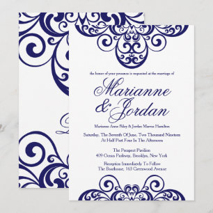 Invitaciones de matrimonio con un sinfín de zafiro