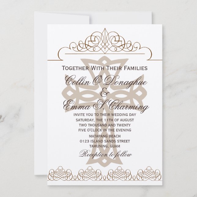Invitaciones de matrimonio cruzado (Anverso)