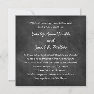 Invitaciones de matrimonio cuadrado de Chalkboard