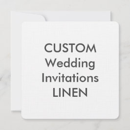Invitaciones de matrimonio cuadrado de LINEN 100lb