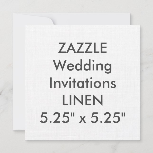 Invitaciones de matrimonio cuadrado de LINEN 100lb (Anverso)