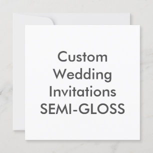 Invitaciones de matrimonio cuadrado SEMI-GLOSS de