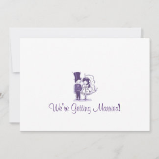 Invitaciones de matrimonio cursivo retro