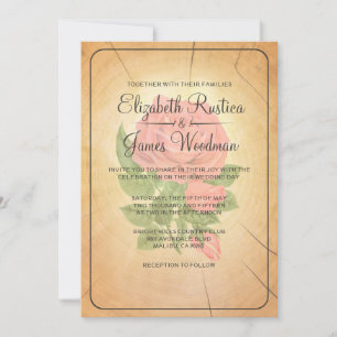 Invitaciones de matrimonio de anillos de árbol de