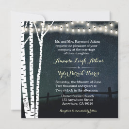 Invitaciones de matrimonio de árbol de birco con l