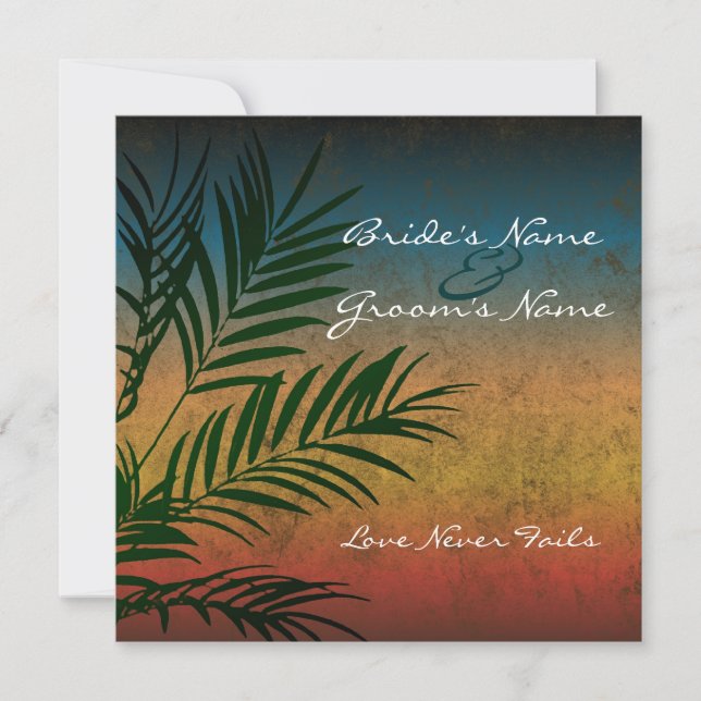 Invitaciones de matrimonio de bifurcación de árbol (Anverso)