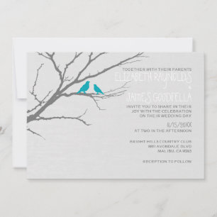 Invitaciones de matrimonio de bifurcación de árbol