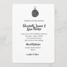 Invitaciones de matrimonio de brújula