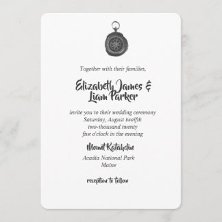 Invitaciones de matrimonio de brújula