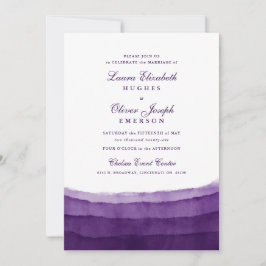 Invitaciones de matrimonio de color morado rico