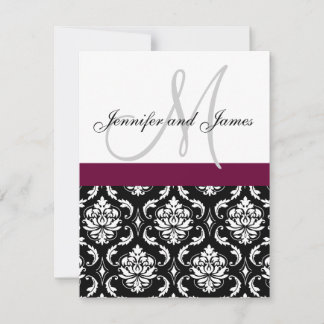 Invitaciones de matrimonio de Damasco monograma
