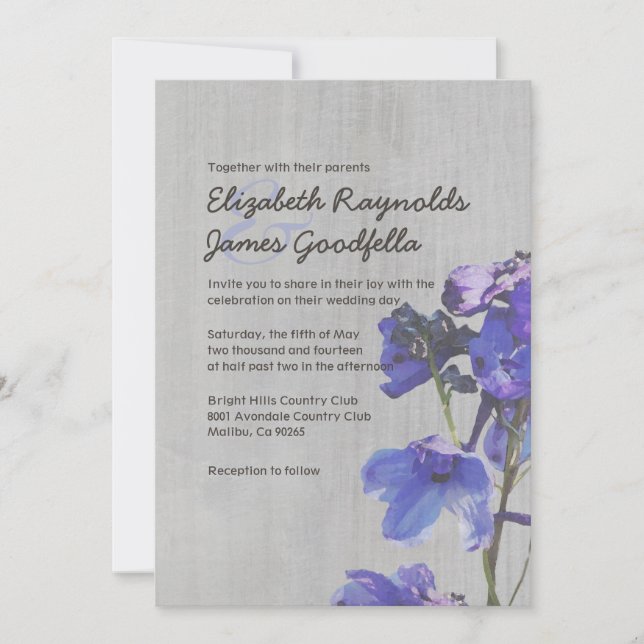 Invitaciones de matrimonio de Delfino de época (Anverso)