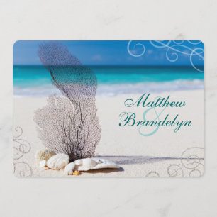 Invitaciones de matrimonio de destino de playa de