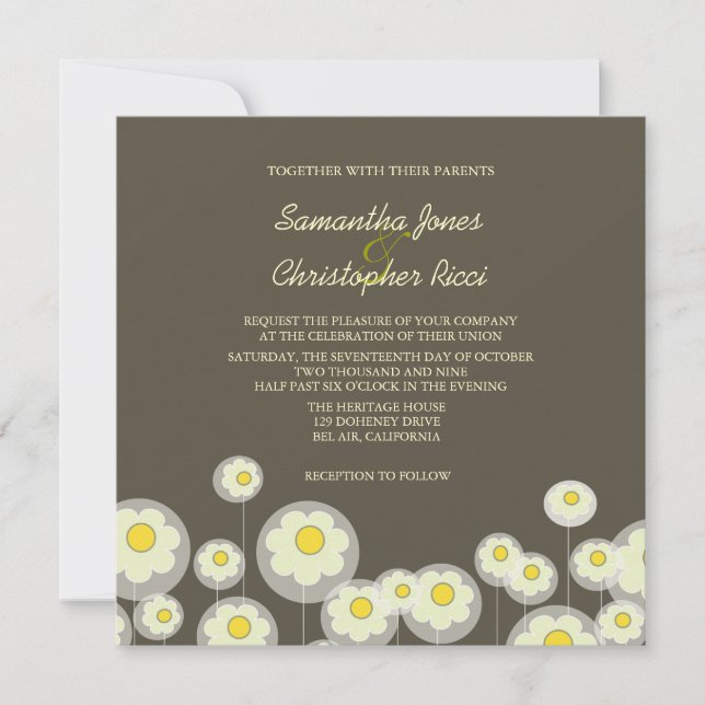 Invitaciones de matrimonio de dias y dias (Anverso)