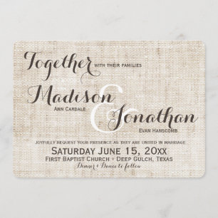 Invitaciones de matrimonio de diseño de línea con 