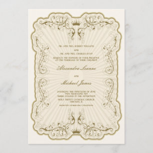 Invitaciones de matrimonio de elegancia vintage {G