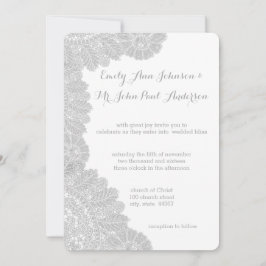 Invitaciones de matrimonio de encaje vintage