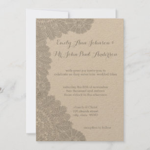 Invitaciones de matrimonio de encaje vintage