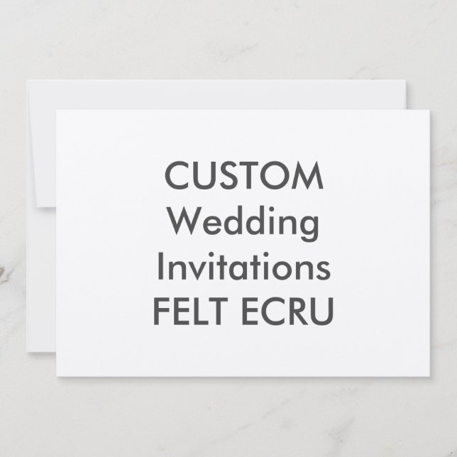 Invitaciones de matrimonio de FELT ECRU de 110 lib (Anverso)
