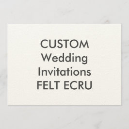 Invitaciones de matrimonio de FELT ECRU de 110 lib