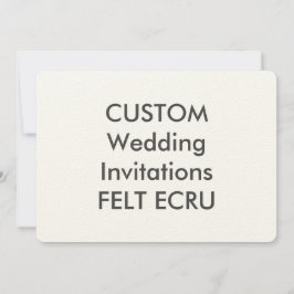Invitaciones de matrimonio de FELT ECRU de 110 lib
