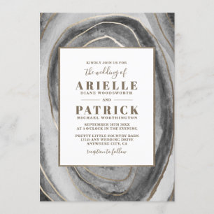Invitaciones de matrimonio de Geode Gemstone Agate