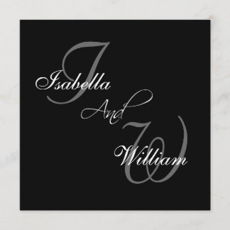 Invitaciones de matrimonio de iniciales de nombres