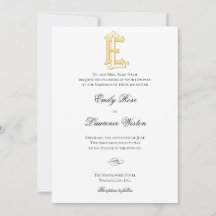 Invitaciones de matrimonio de la cosecha en monogr