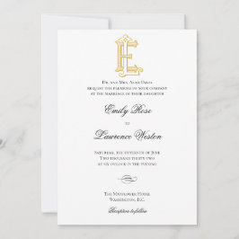 Invitaciones de matrimonio de la cosecha en monogr